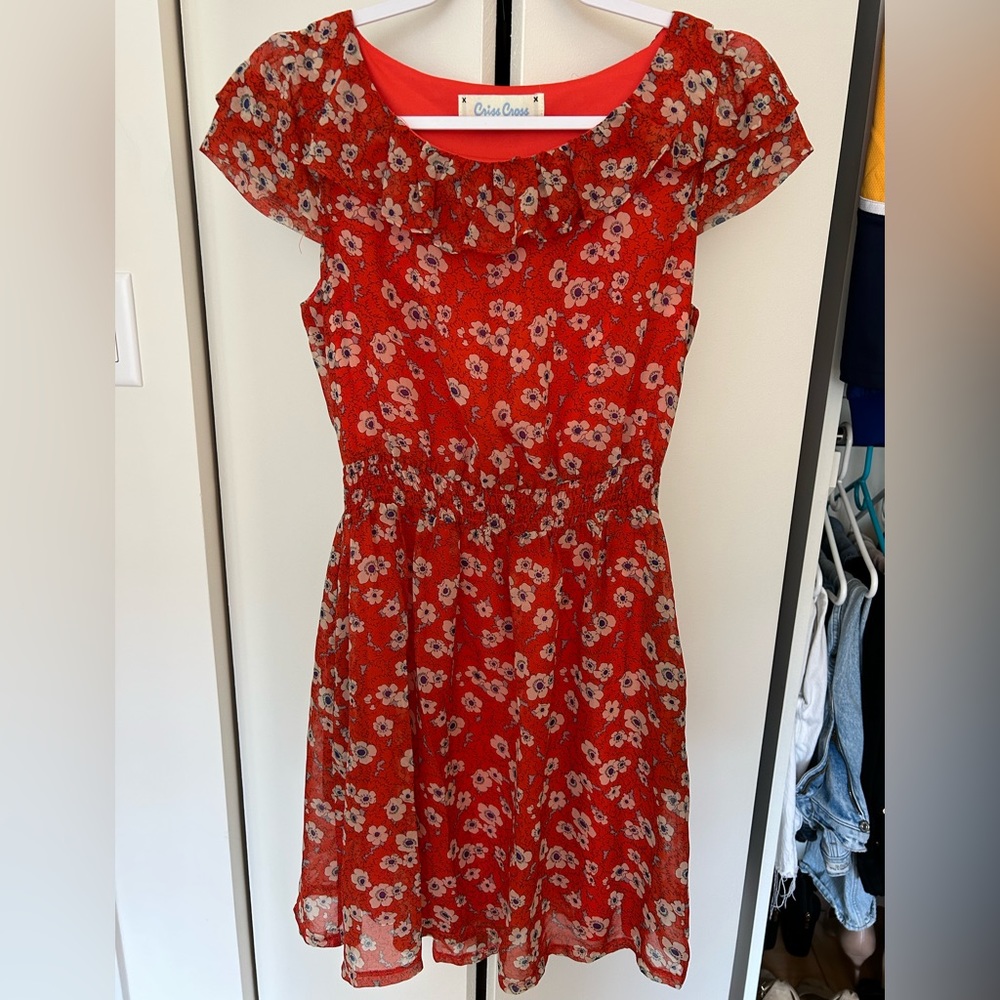 Criss Cross Floral Dress